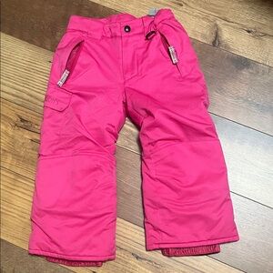 Vibrant Pink Kids Snow Pants